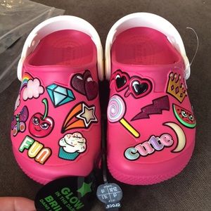 New Toddler Girl Glow in the Dark - CROCS